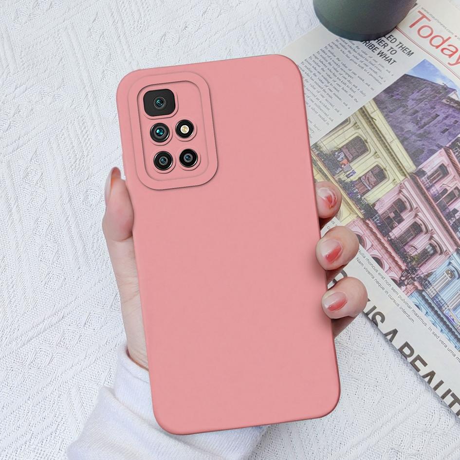 Case For Redmi 10 10A 10C 11 11A 12 12C 13C 13R 14C 14R Fashion Solid Color Soft Silicone New Upgrade Shockproof Lens Protection Cover For Redmi Shell