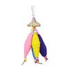 Durable Straw Hat Bird Toy Ball Fruit Shape Birdcage Decoration Boredom Relieving Colorful Parrot Toys Pet Bird