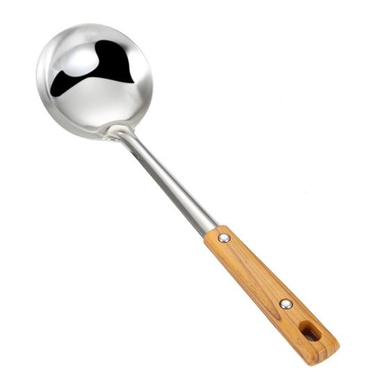 Good Soup Colander Shovel Cutlery Supplies Rounded Edge Stainless Steel Wok Shovel
