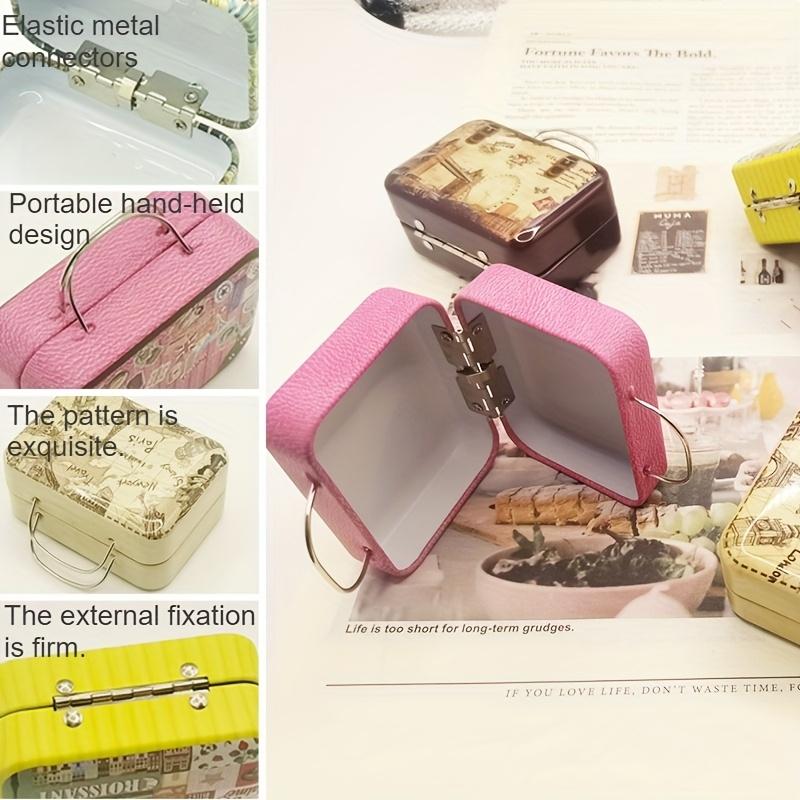 Retro Mini Portable decorative box, change storage box, beauty metal packaging box, holiday candy metal box.