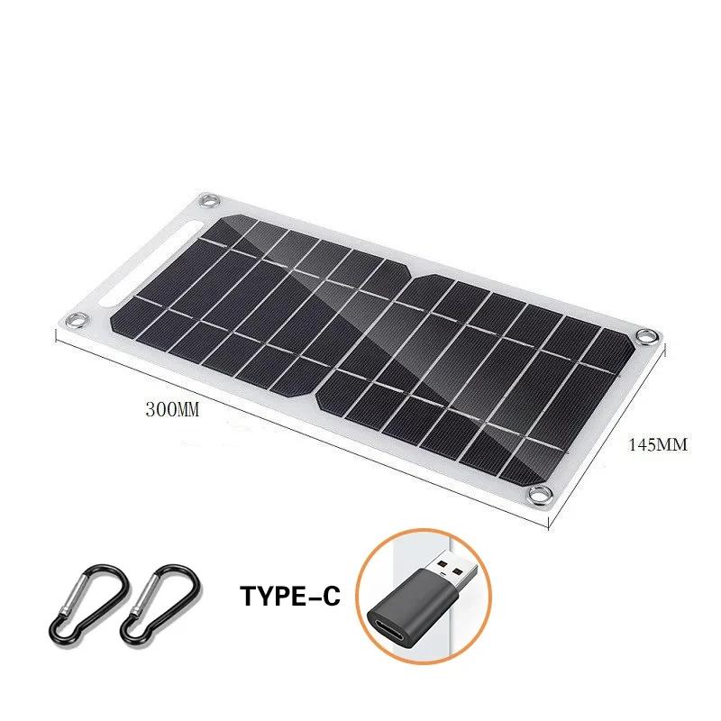 Solar Panel 5V  USB Type-C Charge Portable Flexible Kit  Lightweigh Mini System For  Phones Car Camping Hiking Power Banks IP65