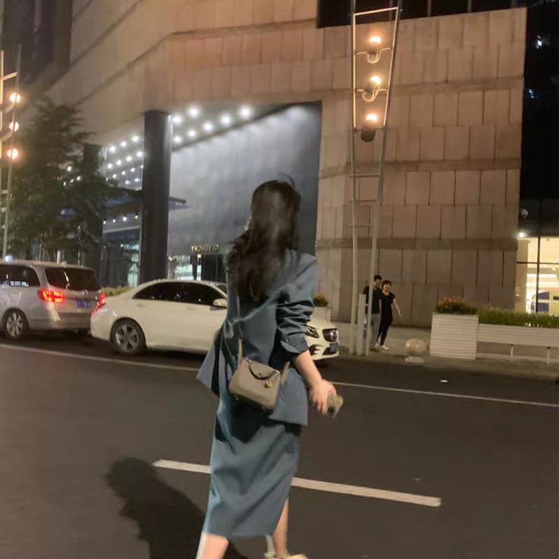 Two Piece Women Outfit with A High Professional Wear and Temperament Goddess Fan Suit