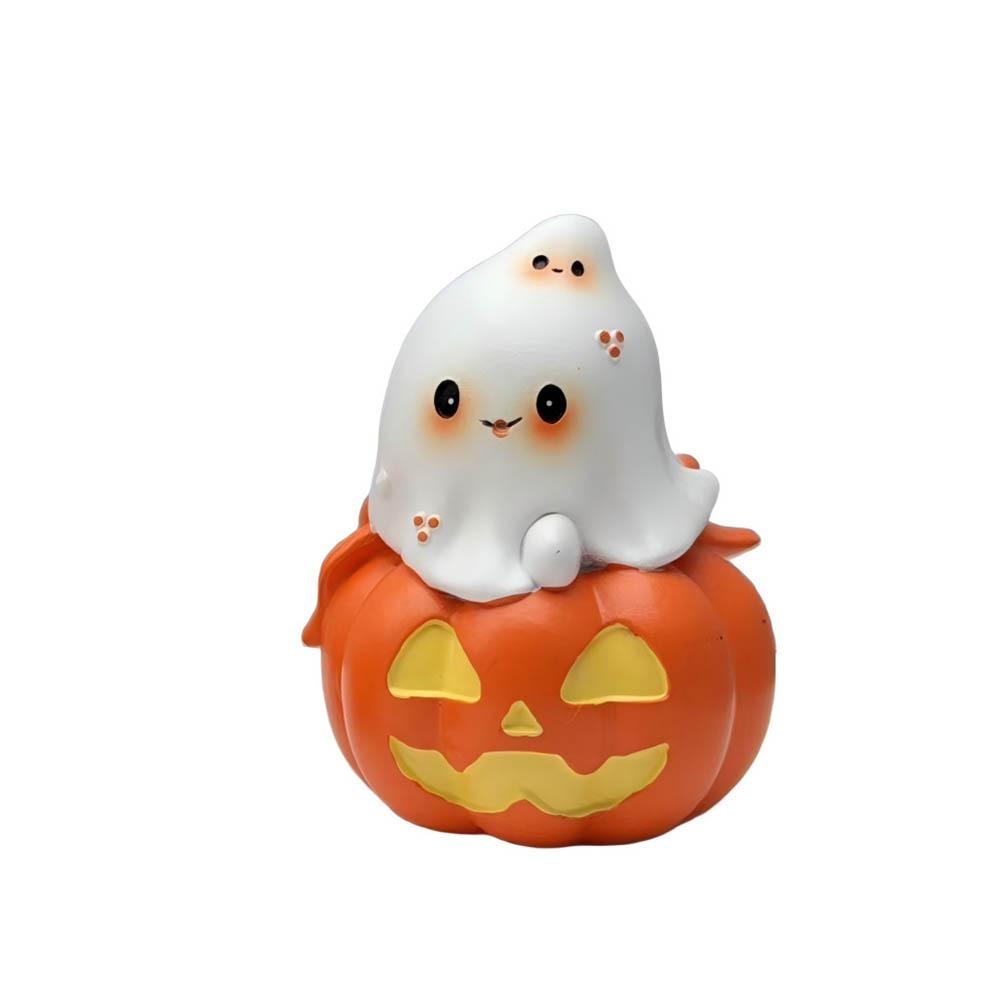 Spooky Pumpkin Halloween Ghost Statue Creative Holding Pumpkin Ghost  Halloween