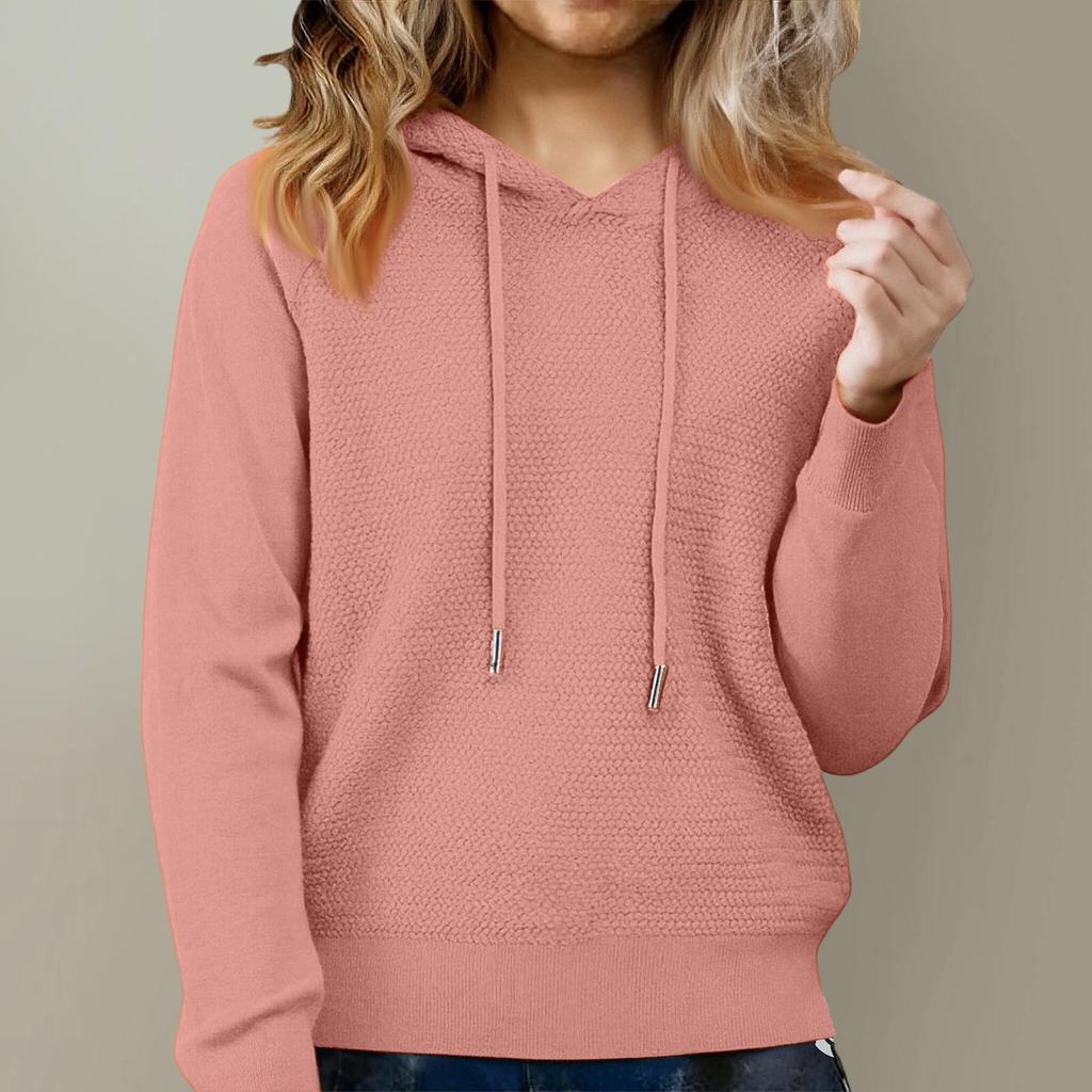 Fashionable Women's Knitted Sweater Lazy Loose Slim Hoodie Sweater