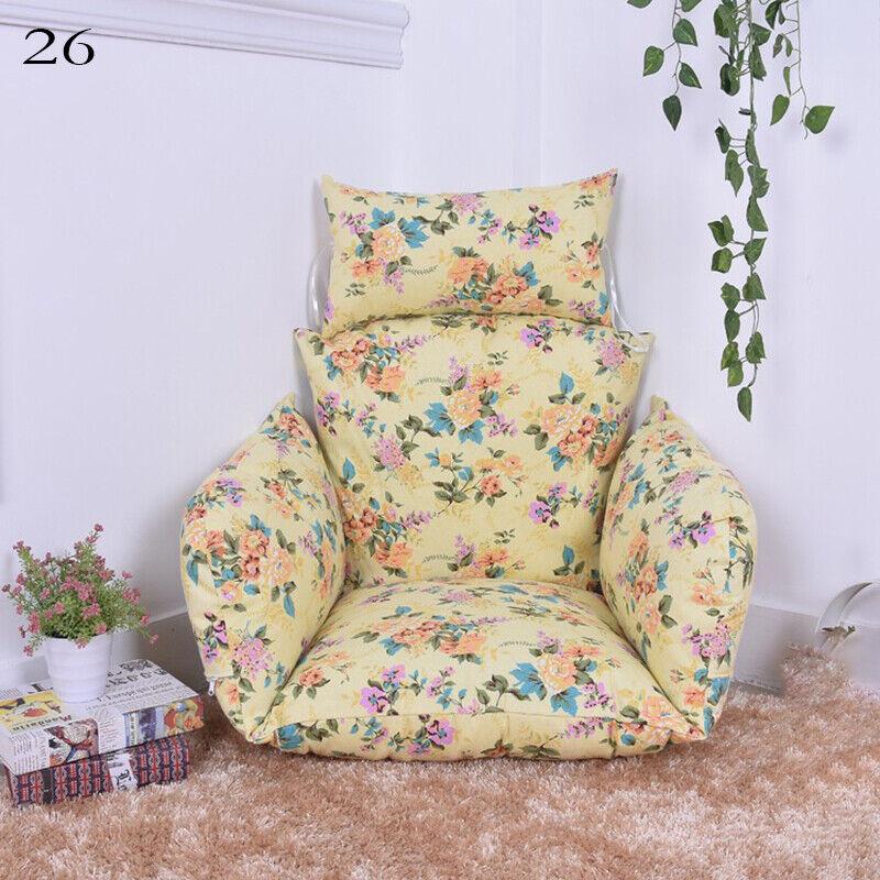 Hanging Swing Egg Chair Cushion Cover Patio Large Round Papasan Pad Detachable Garden Lounger Cushion Cover  (No Filling)