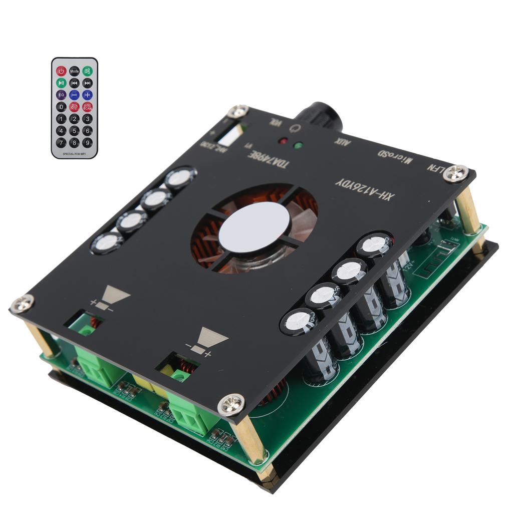Bluetooth 5.0 Digitalverstärkerplatine 320W Hohe Ausgangsleistung Zwei Kanäle mit Fernbedienung