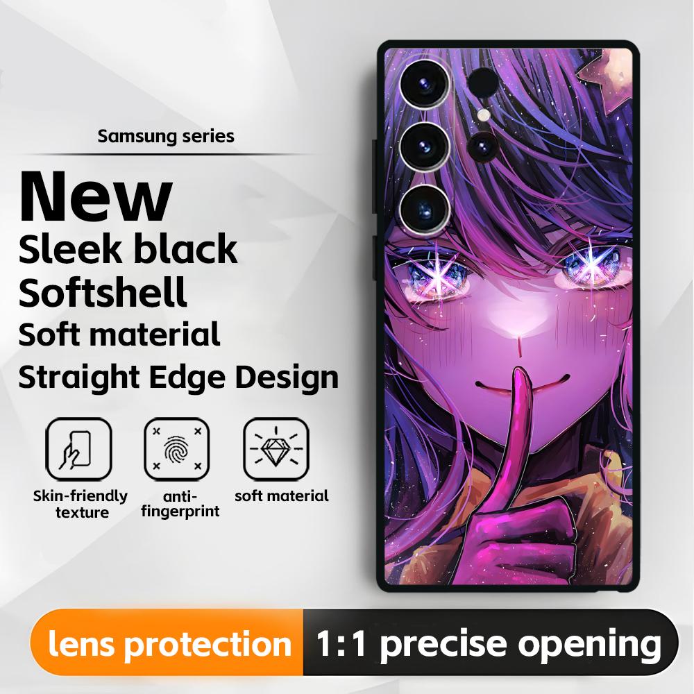 Anime Oshi no Ko  Phone Case For Samsung Galaxy S25 S24 S23 S22 S21 S20 Plus Ultra Note20 Soft Black