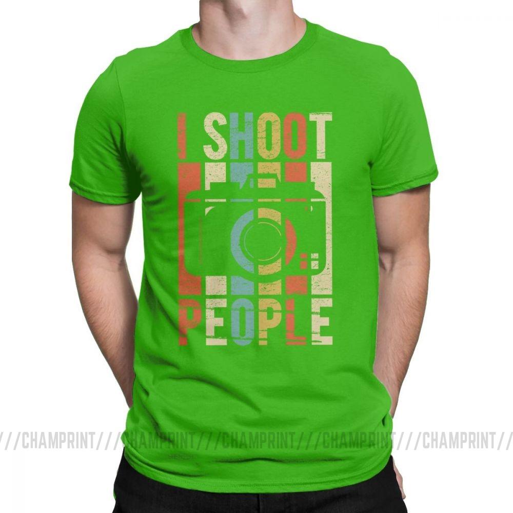 Men S Vintage Shoot People Photographer T Shirt Novelty 100 Cotton Tee Shirt Short Sleeve T