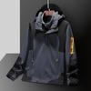 Giacca Shell Autunno Inverno Giacca Cappotto da Uomo Ampio Outdoor Casual Antivento Tre in Uno