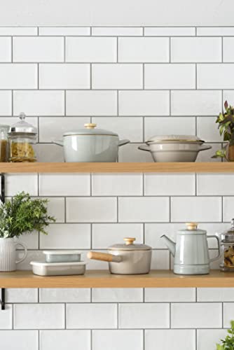 Bruno Fuji Enamel Saucepan, 16cm, BHK281 [6760929] Blue-Green