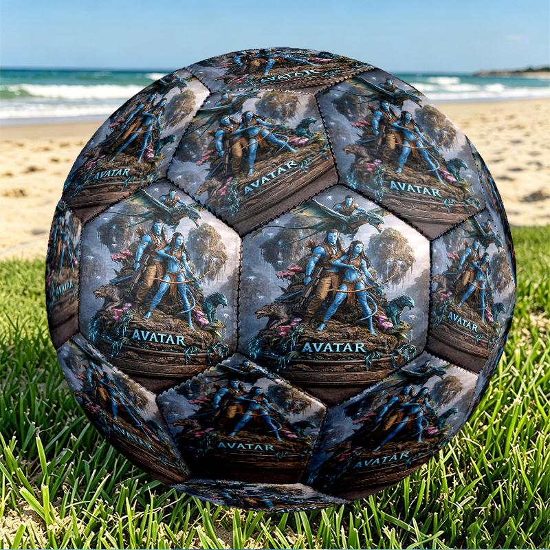 Pallone da Calcio Misura 5 con Stampa Avatar, Pallone in PU Resistente all'Usura per Allenamento Partita e Pratica Quotidiana, Regalo di Compleanno per Appassionati di Calcio