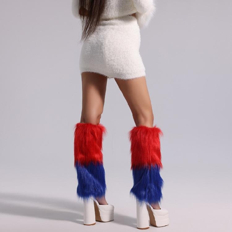 Faux Furs Leg Warmer Winter Warm Furs Boot Cuffs Cover,Party Costumes Shoe Cover