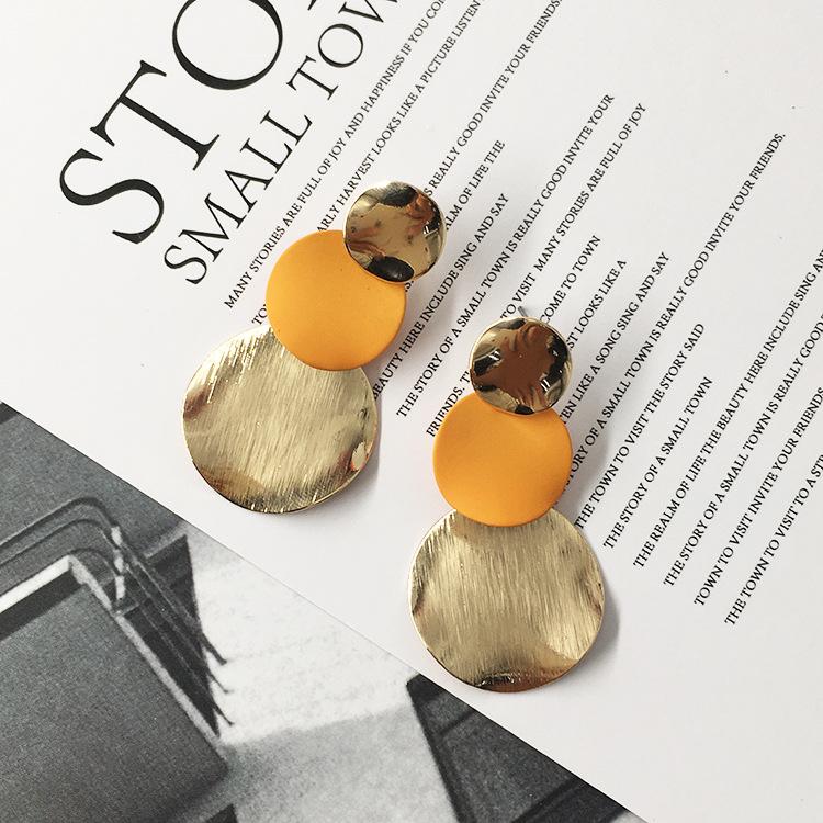 

Модные висячие серьги для женских украшений оранжевый