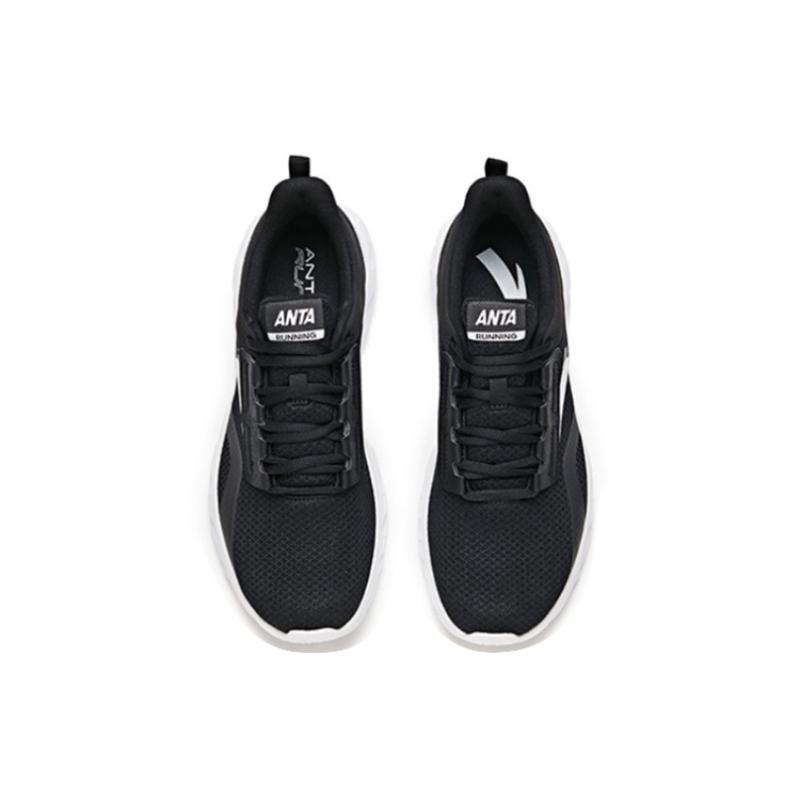 Anta Running Collection Cushioning Anti-Slip Wear-Resistant Breathability Low-Top Running Shoes Men's Black White Sneakers 912045523-2