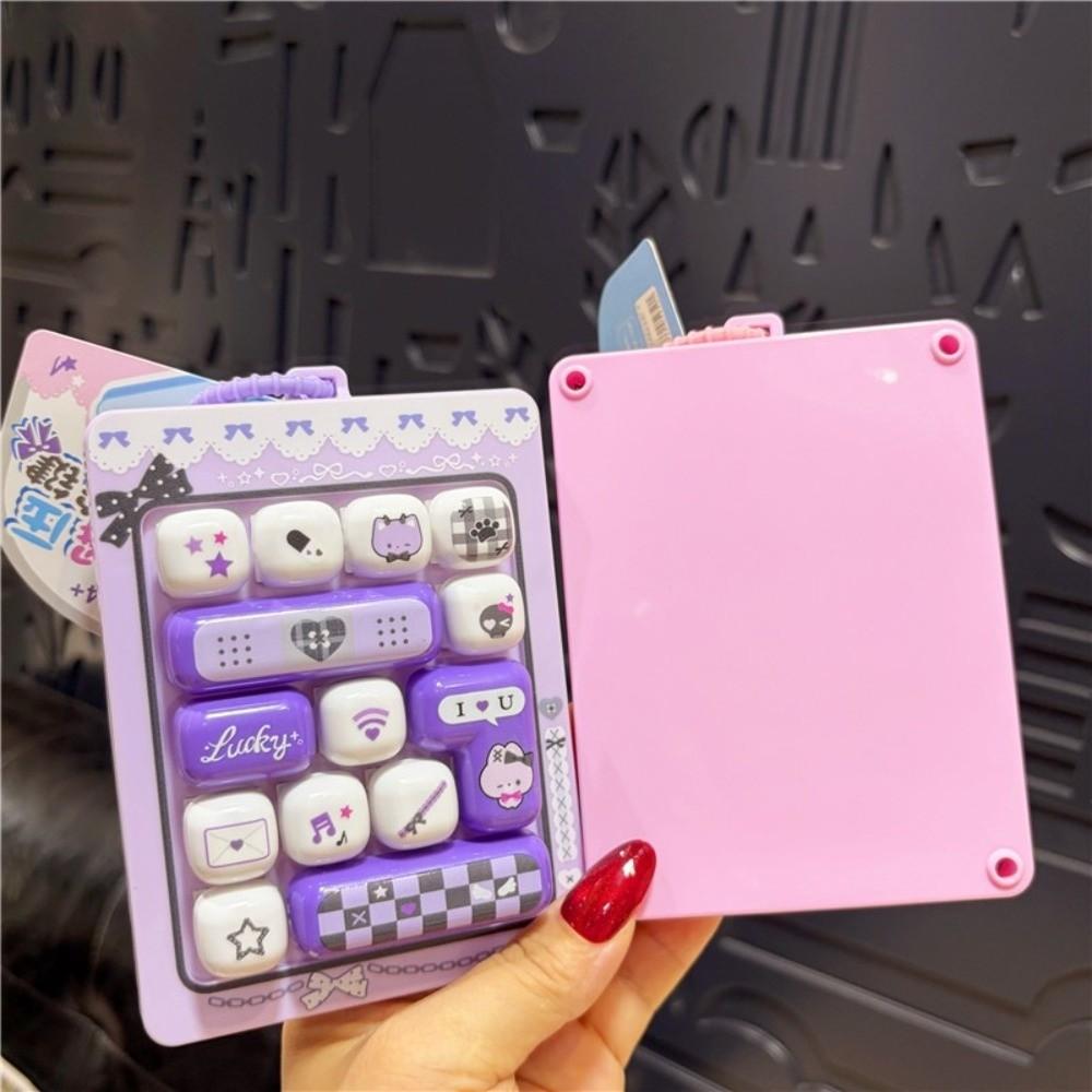 Pressable Keys Fingertip Button Keyring Cute Keyboard Clicker Keychain  Office Use