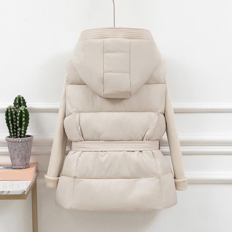 Women's Puffer Vest Thicken Warm Winter Hooded Coat Color Sleeveless Padded Outwear Cropped Button Zip Up Coat