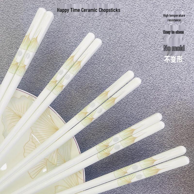 Jingdezhen Ceramic Chopsticks Set 10 Pairs
