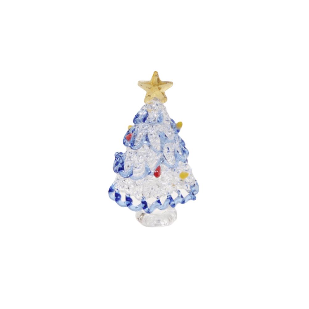 Miniature Christmas Tree Miniature Glass Handcrafted Glass Sculpture Desktop Decoration