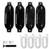 4x Boat Fenders Buoys Protector 4 Needles Use to Yacht Fishing Boats Sailboats Accessories 11x40cm Boat Bumpers for Docking