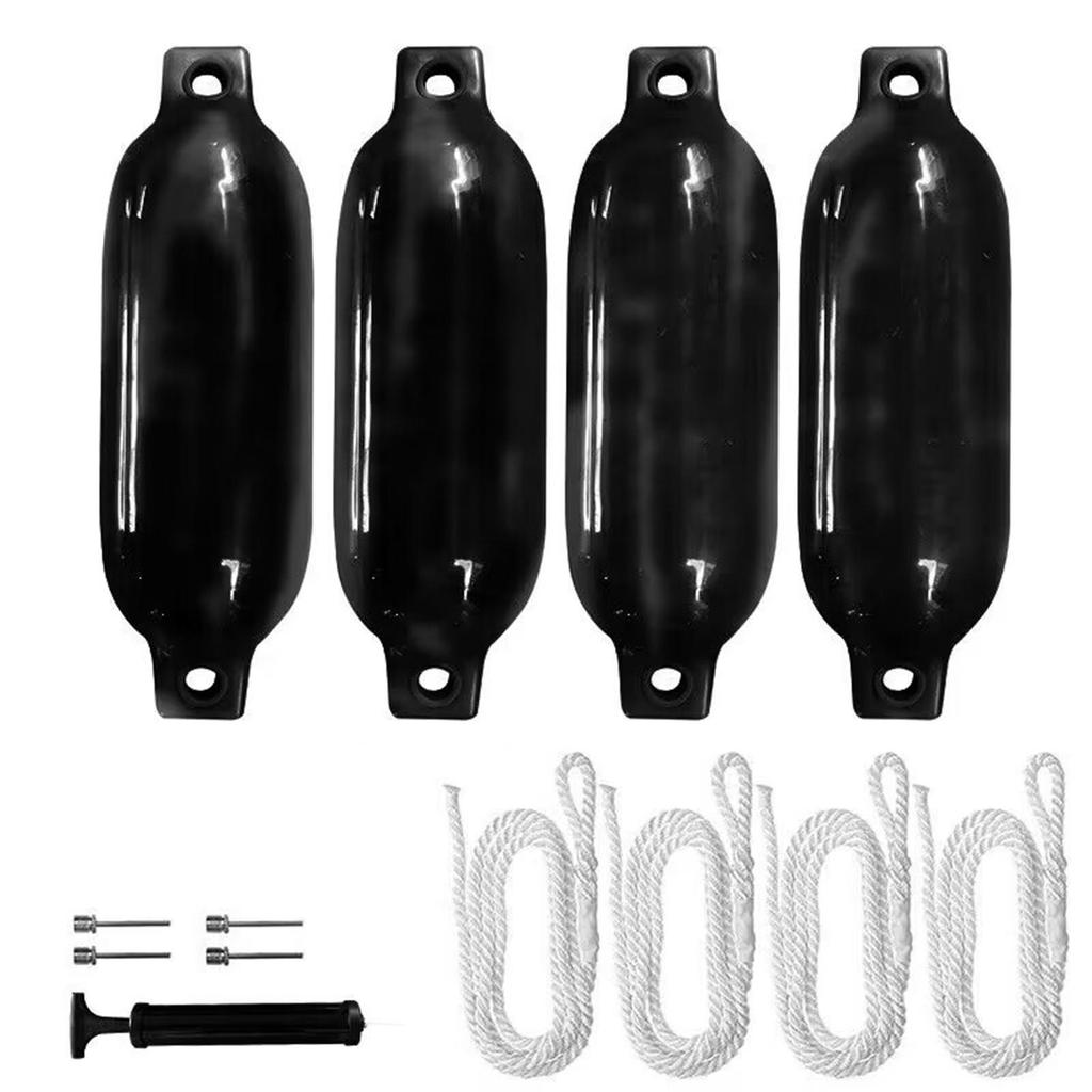 4x Boat Fenders Buoys Protector 4 Needles Use To Yacht Fishing Boats Sailboats Accessories 11x40cm Boat Bumpers for Docking