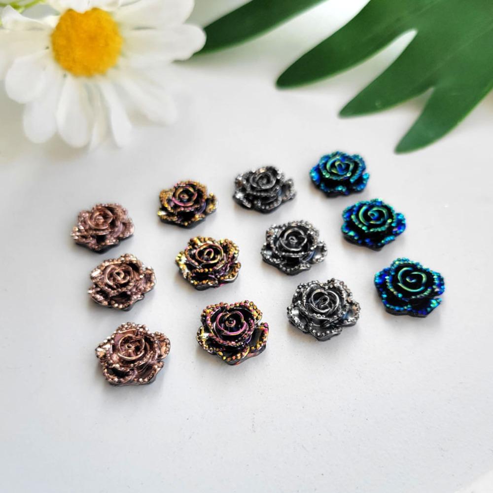 

80 шт. смоляные матовые розовые бусины с плоской задней частью, кабошон с цветком розы, бусины с плоской задней частью для аксессуаров «сделай сам»