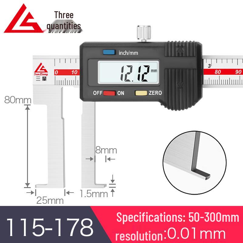 Stainless Steel Digital Vernier Caliper 10-150mm for Inner/Outer Groove Measurement
