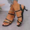 Fashion Women Beach High Heels Sandals Summer Slip On Non-slip Outdoor Shoes Women Comfortable Fashion Big Size Sandals Zapatos De Mujer