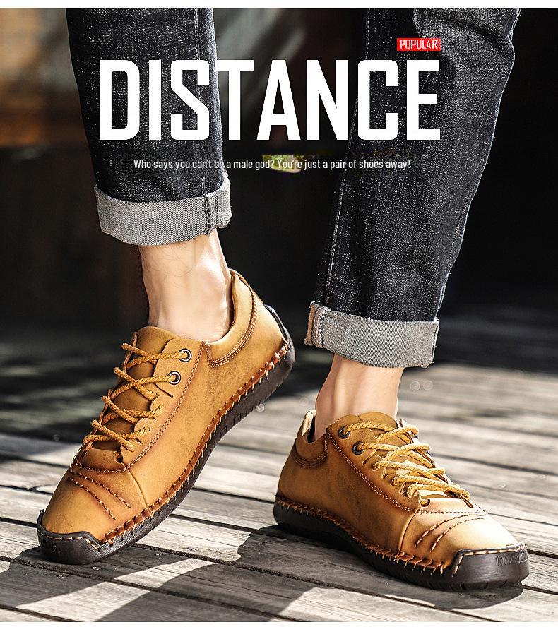 2022 Herren Große Weichsohle Handgefertigte Lederschuhe