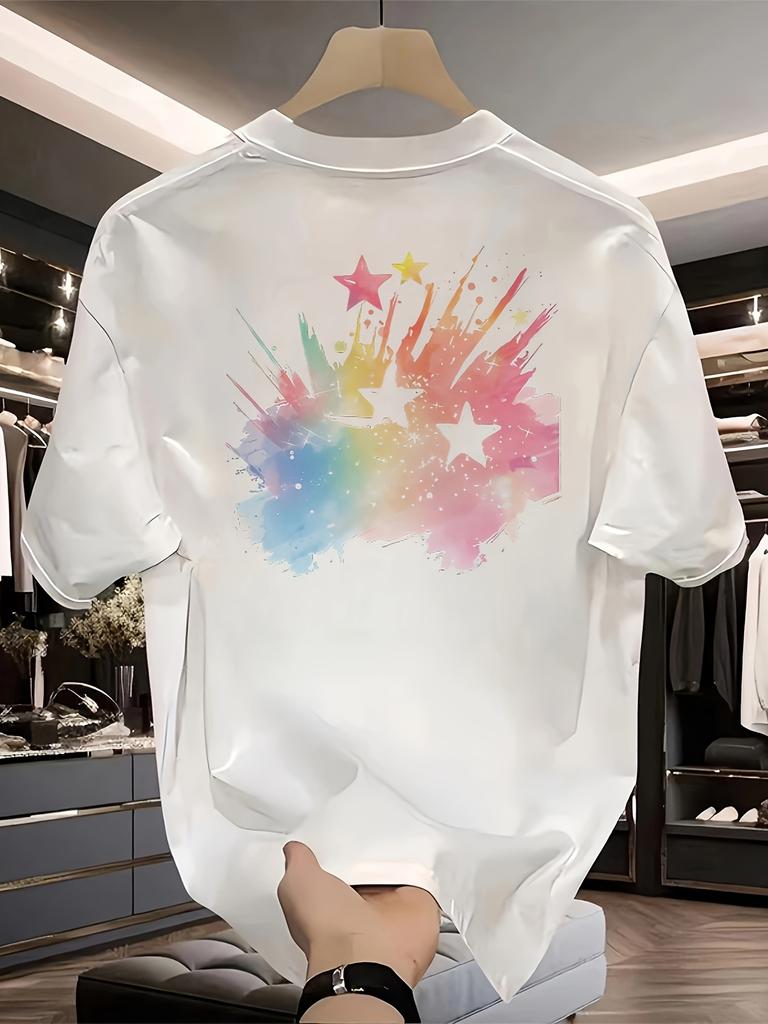 Mens 100 cottonprinted short sleeve tshirt regular fit casual summer top for casual wear and holiday gifts