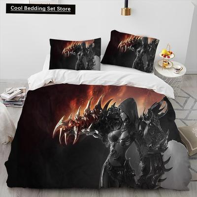 Zestaw pościeli 3D z kreskówką dla graczy Lost ARK, poszwa na kołdrę, prześcieradło, poszewka na poduszkę, zestaw pościeli w rozmiarze king, queen, dla dzieci