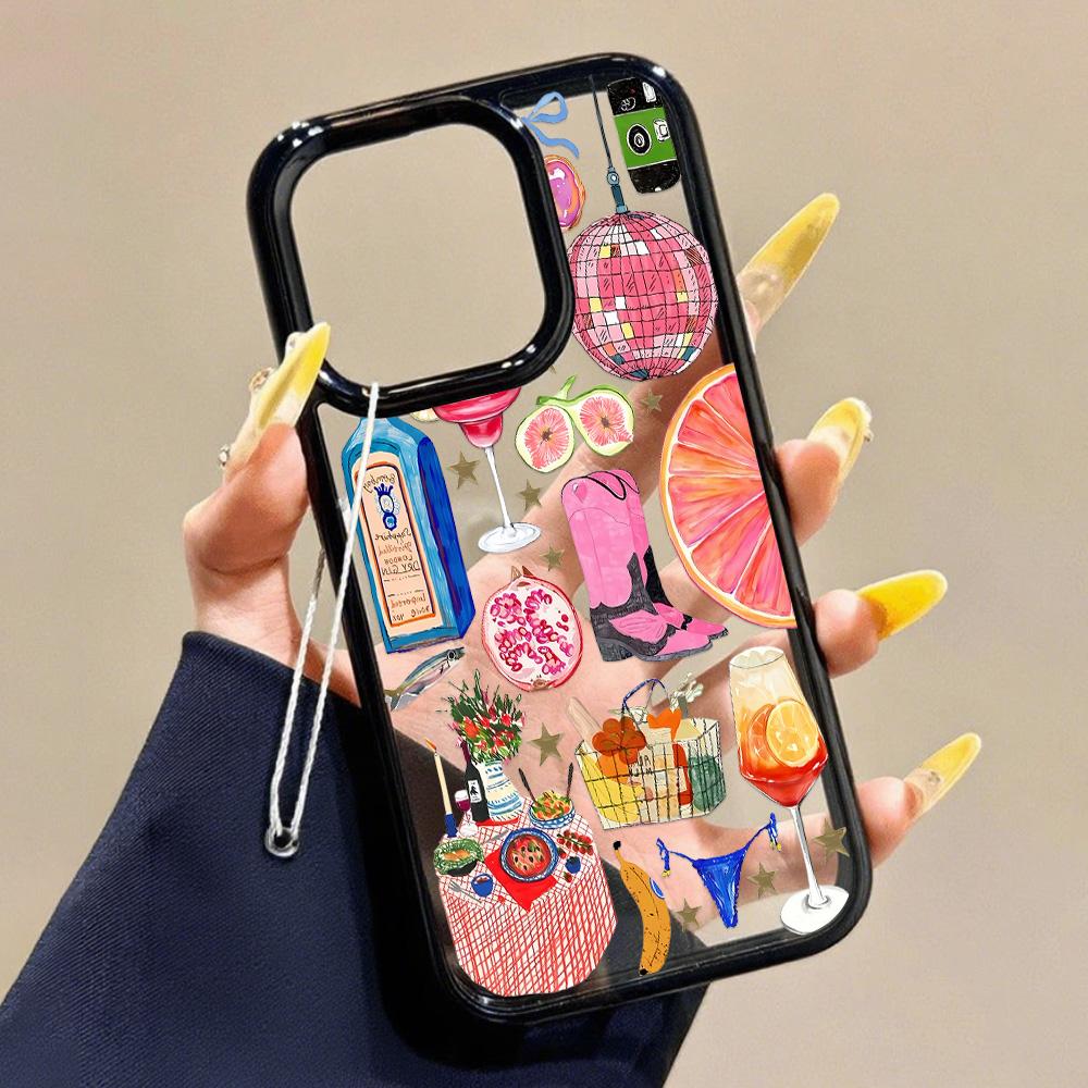Acrylic Phone Case for iPhone 11 12 13 14 Pro 12 14 16 Pro Max for Samsung A16 A36 A56 S24 FE High-quality Painted Anti-fall Mobile Phone Case