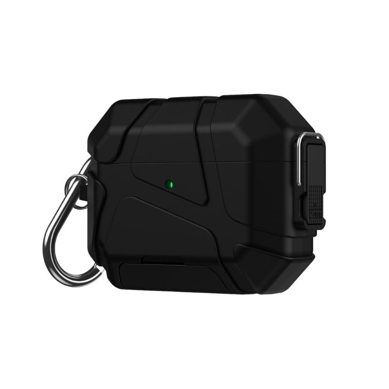 Secure Lock Protective Earphone Case Phone Stand 2 in 1 Design For Pods Pro3 With LED Charging Light