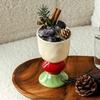 Hand Painted Dessert Cup Exquisite Ice Cream Mug Specific Cup Ceramic Fruit Goblet  Breakfast