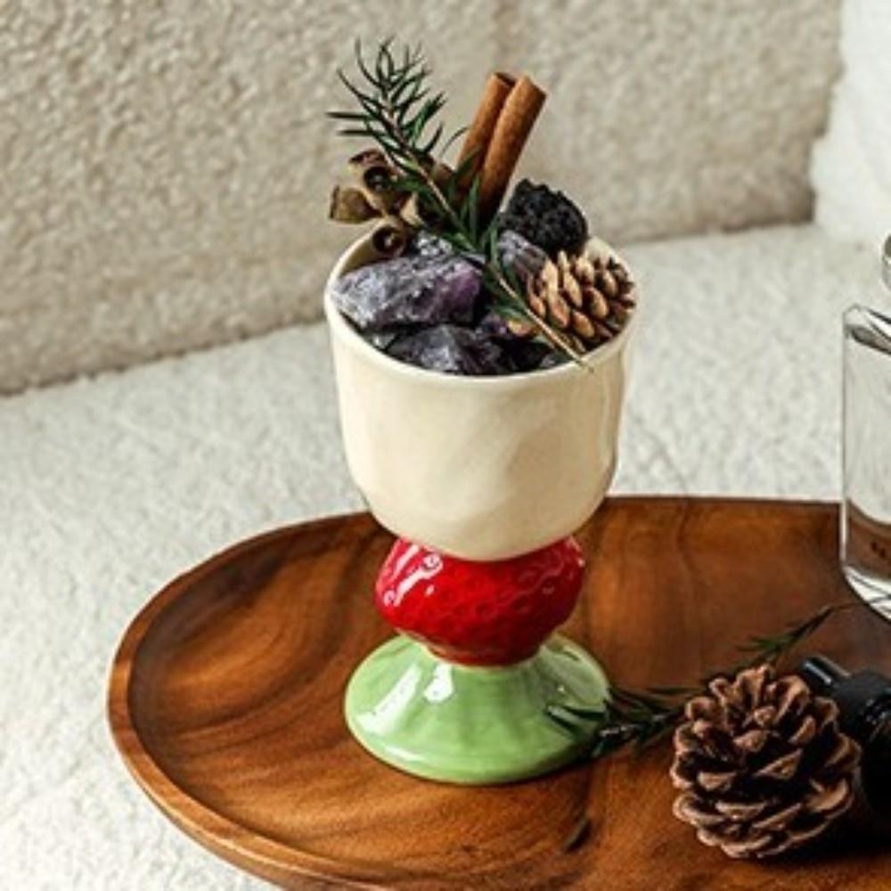 Hand Painted Dessert Cup Exquisite Ice Cream Mug Specific Cup Ceramic Fruit Goblet  Breakfast