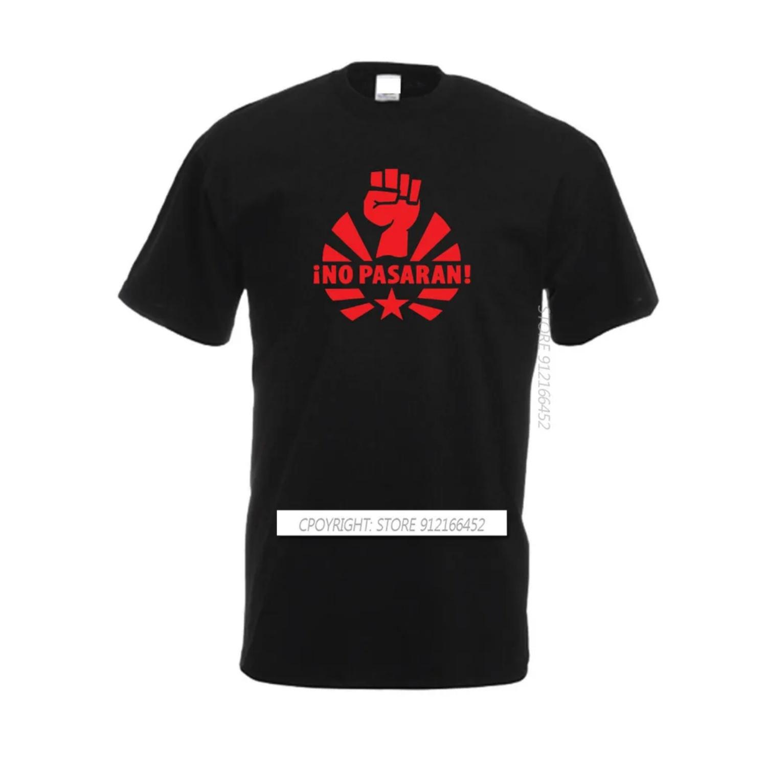 

No Pasaran Anti Fascist Che Revolution Russia Ussr Communist New Design Summer Men Hip Hop T Shirt Cool Tops S чёрный