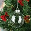 Ornament Brad de Crăciun DIY Decor Globuri Transparente din Plastic Set de 12
