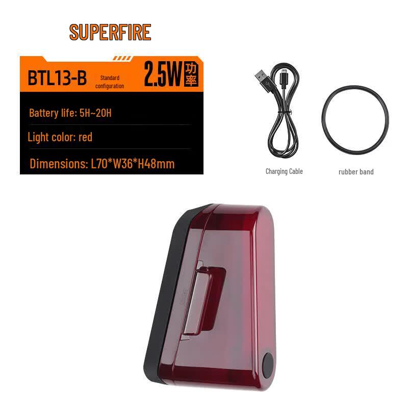 Superfire BTL13-B Rechargeable Bicycle Safety Light