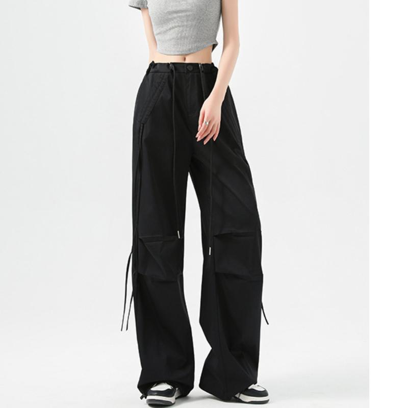 Straight-legged Casual Pants for Women In Summer Thin High Street Versatile Loose Wide-leg Work Trousers