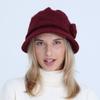 Knitted Hat New Women's Autumn and Winter Flower Fashion Mom Rabbit Wool Basin Hat Plus Velvet Thickened Warm Hat