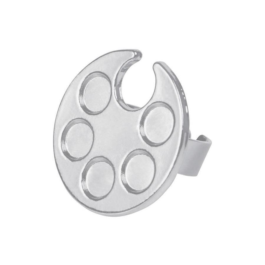 Mini Anello Miscelatore per Tavolozza Colori Nail Art, Simpatico Design a Impronta per Miscelare Pitture Acriliche e Smalti per Unghie