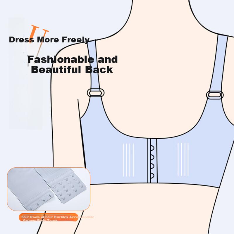Ordifen Large Breast Minimizing Bra for Women, Push-Up, Side Support, Anti-Sagging, Summer Thin Style, Seamless, Wireless, Plus Size Brassiere