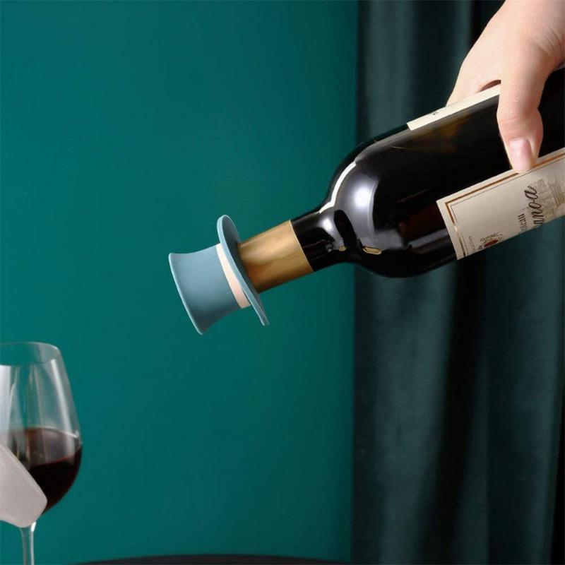 Silicone Champagne Wine Beer Bottle Cork Stopper Plug Wine Bottle Sealer Cap Stopper Bar Kitchen Tool Vacuum Sealed Sealer Plug