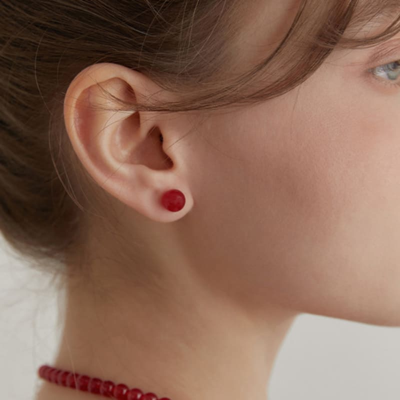 Tatiana (925 Silver) Sweet Candy Ball Gemstone Earrings EC3046