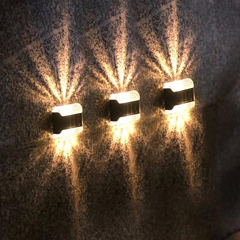 Solar LED Light Outdoor Waterproof Garden Decoration Wall Lamp Smart Light Control Sense Courtyard Balcony Fence Solar Lights