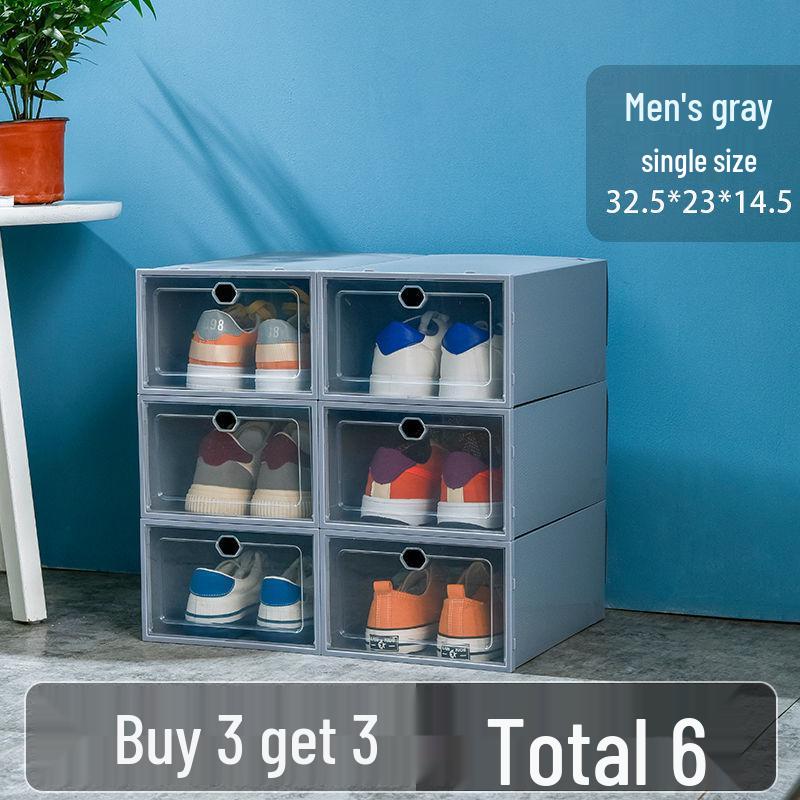 Foldable Transparent Shoe Box - Space-Saving, Dustproof & Moisture-Proof Storage Solution