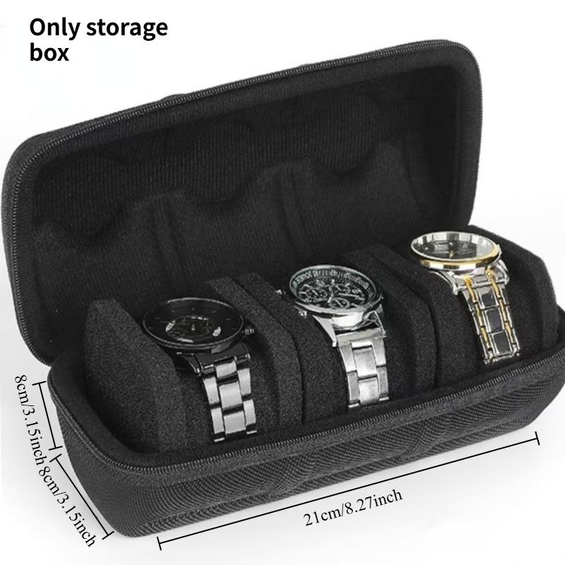 1pc Portable Travel Watch Storage Box Slot Watch Organizer Carrying Case Smart Watches Men Women Gift