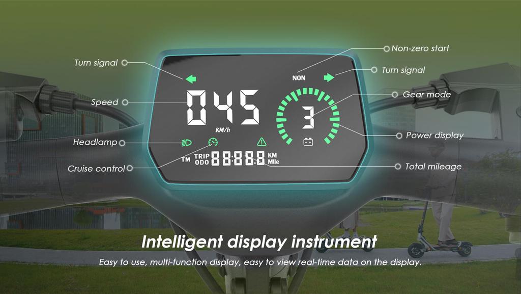Hulajnoga elektryczna składana Kukirin 10" silnik 800W hulajnoga elektryczna miejska prędkość maksymalna 45 km/h 48V 13AH zasięg 45 km obciążenie 120 kg A1