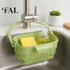 Ventilated Food Storage Rack Kitchen Sink Hanging Drain Basket, with Quick Drying Holes, Foldable Portable Drainer for Noodles Space Saving