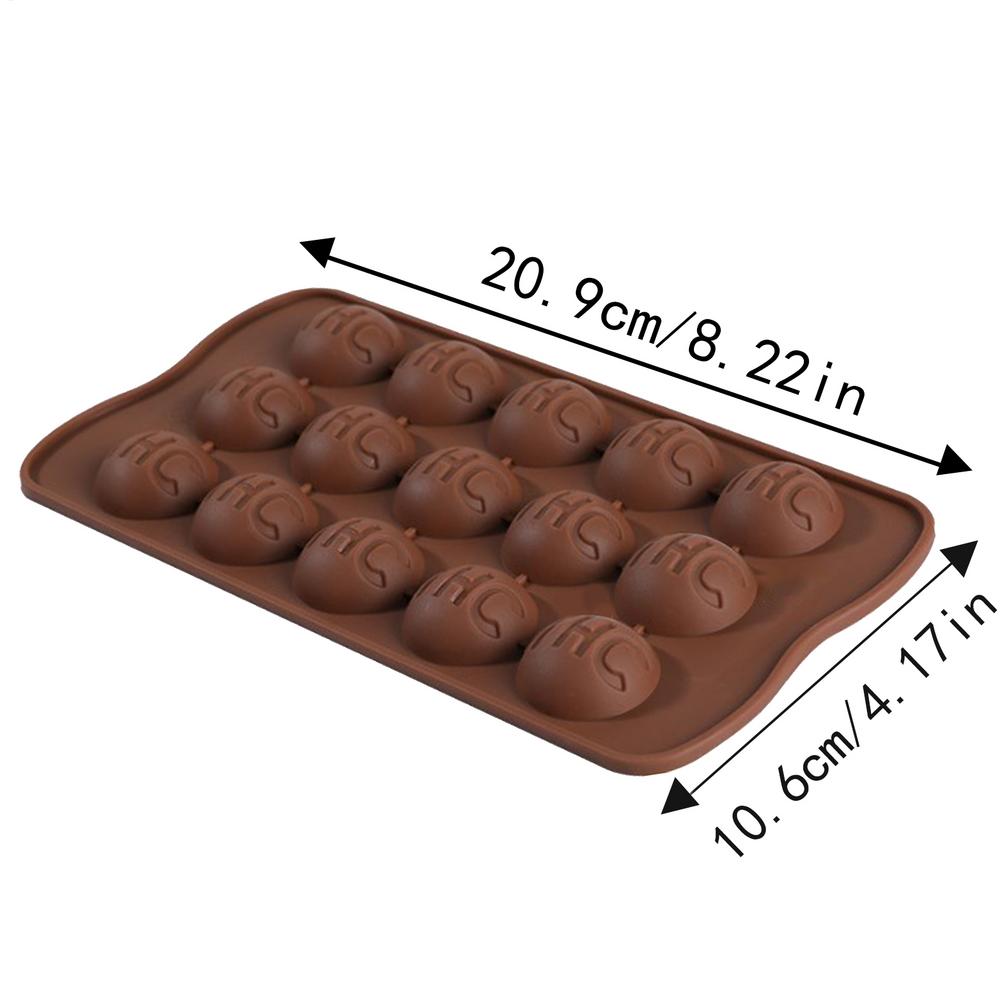 Chocolate Molds 15-Cavity Chocolate Silicone Mold Multi-Purpose Soap Mould for Christmas Birthday Cookie Cake Dessert Soap