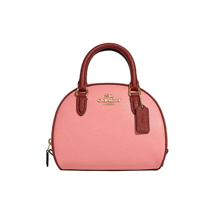 New COACH Sydney Split Cow Leather Shoulder Bag, Crossbody Bag, Handbag Regular Women's Mixed Candy Pink CC784-IMS5K